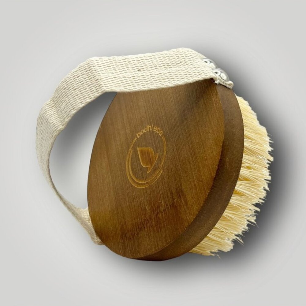 Body Brush - 100% natural sisal plant bristles and a bamboo